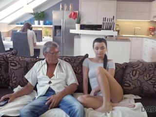 Daddy4k. kiçijek minx and old daddy have awesome porno right behind his son
