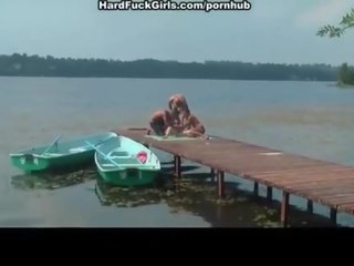 Group sex on the dock in front of everybody