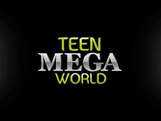 Teen Mega World: Skinny brunette teen gets assfucked in kitchen