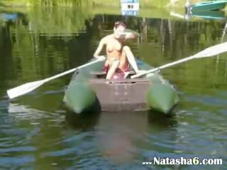 Amateur french Natasha in the boat